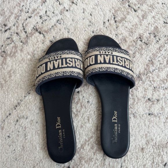 Dior Shoes - Dior Women's Black and Cream Sandals